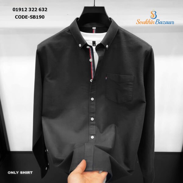 Black color premium shirt for men's SB-190