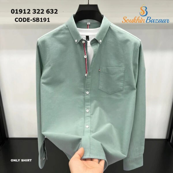 Mint Color Premium Full Sleeve Shirt For Men's SB-191
