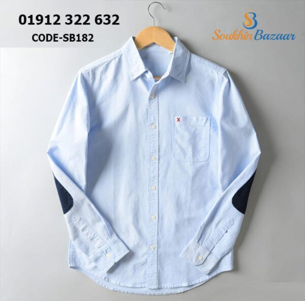 Sky blue color Oxford cotton full sleeve shirt SB182