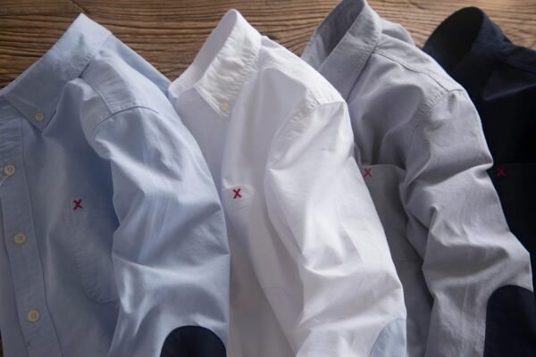 Sky blue color Oxford cotton full sleeve shirt SB182 - Image 4