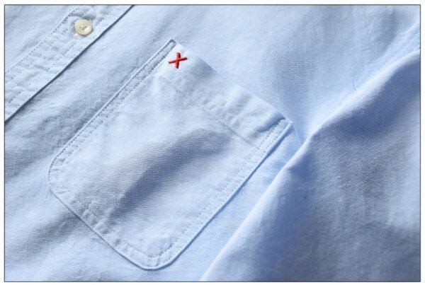 Sky blue color Oxford cotton full sleeve shirt SB182 - Image 5