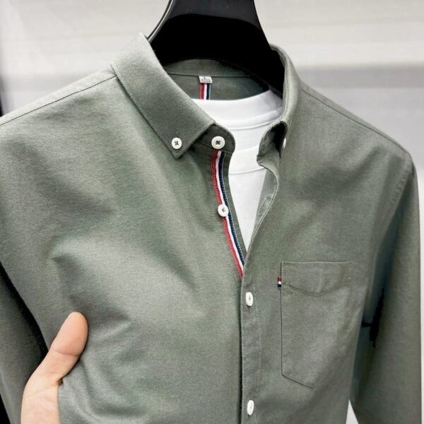 Light Olive Green premium quality shirt for men's SB-188 - Image 3