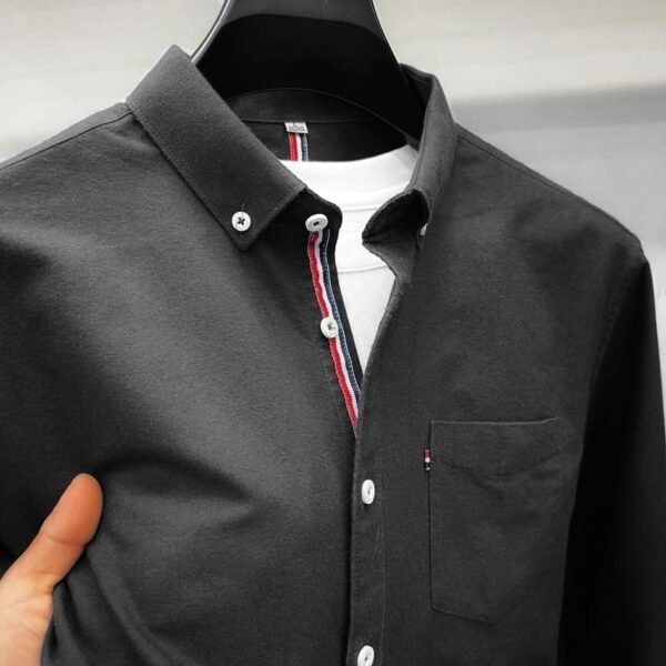 Black color premium shirt for men's SB-190 - Image 2