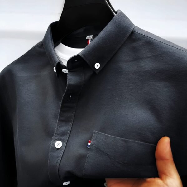 Black color premium shirt for men's SB-190 - Image 3