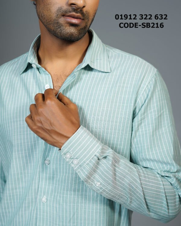 Men’s 100% Cotton Slim Fit stripes Business Shirt – SB216