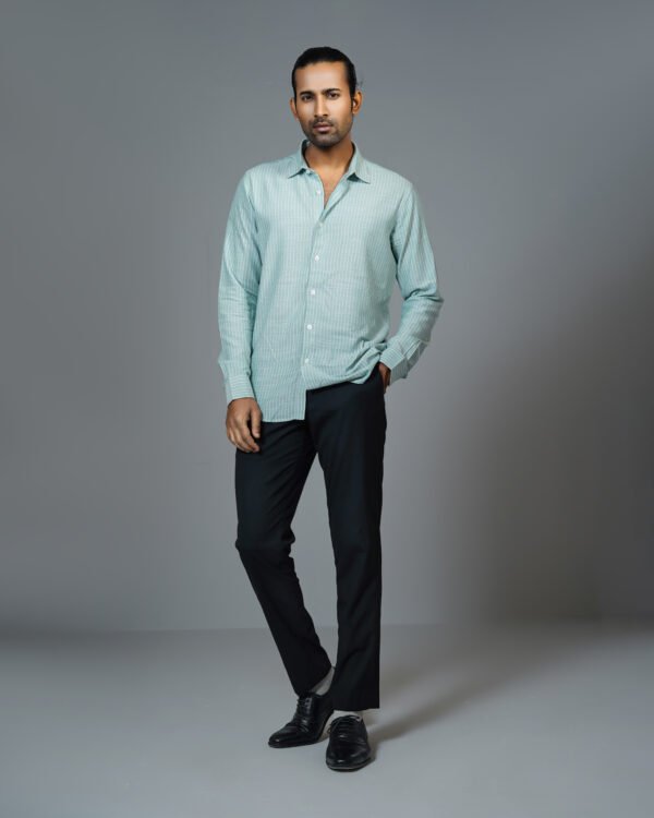 Men’s 100% Cotton Slim Fit stripes Business Shirt – SB216 - Image 3