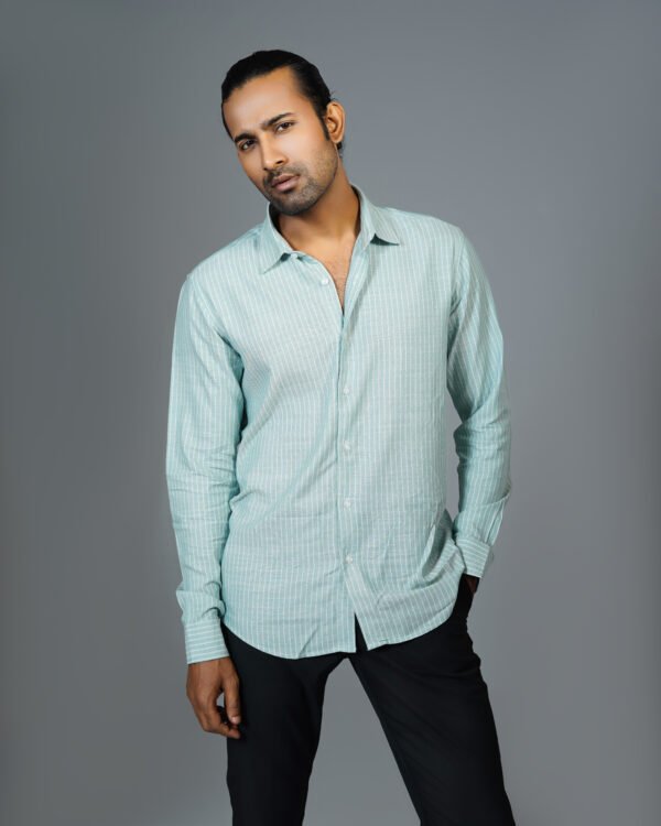 Men’s 100% Cotton Slim Fit stripes Business Shirt – SB216 - Image 4
